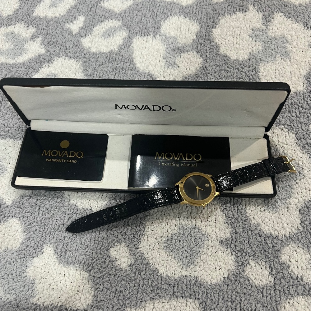 Movado Swiss Quartz Movement Watch Gold